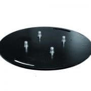 Bodemplaat rond Ø 62 cm zwart gecoat 6 mm