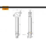 Half Coupler Spacer 48-51/50/500kg 210 mm - Afbeelding 2