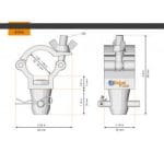 Half Coupler Small met Half Conus 32 - 35 / 30 / 35 KG - Afbeelding 2