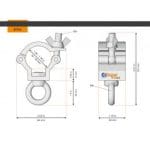 Half Coupler Small Eye 32-35 / 30 / 35 kg - Afbeelding 2