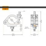 Half Coupler 60 / 50 / 500 KG - Afbeelding 2