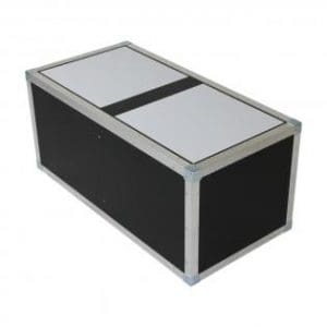 Flightcase dubbel tafelblok met plexiglas 115668