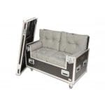 Flightcase Meubel 2-zitsbank met klapbaar tafel - Afbeelding 2