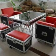 Flightcase Tafel met 2 stoelen