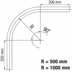 Eurotrack Wentex – Gordijnrail bochtstuk 90º
