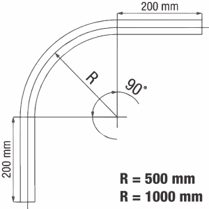 Eurotrack Wentex – Gordijnrail bochtstuk 90º