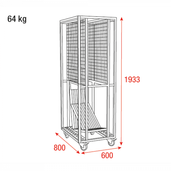 Wentex Pipe & Drape Transport Trolley