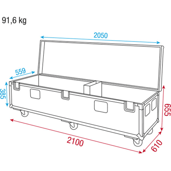 Wentex Pipe & Drape Case voor 45 cm basis