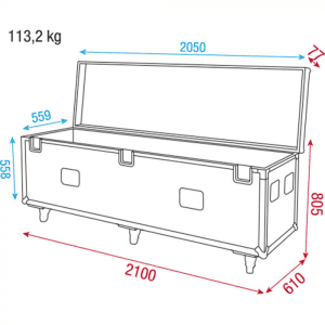 Wentex Pipe & Drape Case 60 cm basis