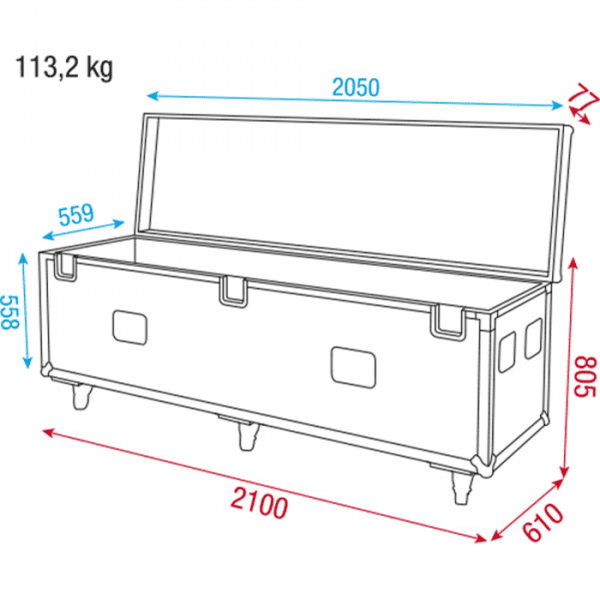 Wentex Pipe & Drape Case 60 cm basis
