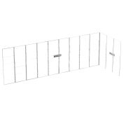 Wentex L-vormige SET Frame Set Inclusief Steunen